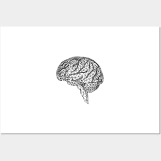 Geometric human brain Posters and Art